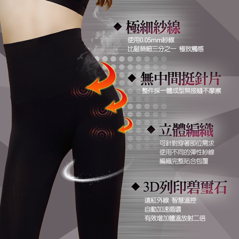 【Daisifen】高磁能釋壓遠紅外線壓力體態褲(2112)